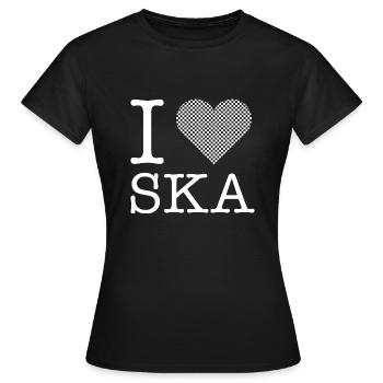 Ich liebe ska - ska musik rude boy - Frauen T-Shirt - Schwarz - Vorne - AI Model Female 172 dark (172cm)
