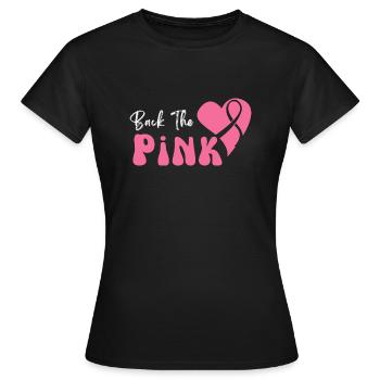 Retour la sensibilisation au cancer du sein rose - T-shirt Femme - noir - Devant - AI Model Female 172 dark (172cm)