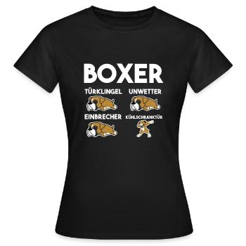Hund Boxer - Frauen T-Shirt - Schwarz - Vorne - AI Model Female 172 dark (172cm)