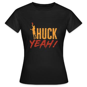 Ultimate Frisbee Wurfscheibe - Frauen T-Shirt - Schwarz - Vorne - AI Model Female 172 dark (172cm)
