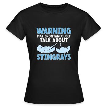 Raies pastenagues, raies manta, raies océaniques, raies - T-shirt Femme - noir - Devant - AI Model Female 172 dark (172cm)