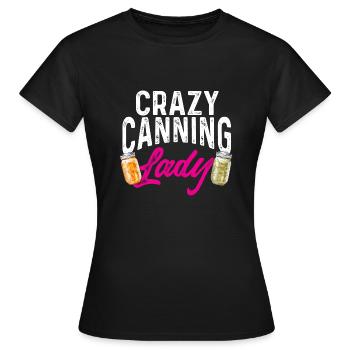 Mise en conserve, mise en conserve, mise en conserve, conservation des aliments - T-shirt Femme - noir - Devant - AI Model Female 172 dark (172cm)