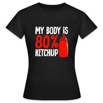 Ketchup Ketchup à la tomate - T-shirt Femme - noir - Devant - AI Model Female 172 dark (172cm)