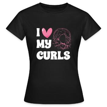 Cheveux bouclés Boucles afro Cheveux naturels - T-shirt Femme - noir - Devant - AI Model Female 172 dark (172cm)