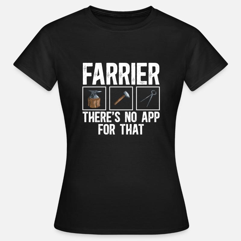 Maréchal-ferrant Fer à cheval Fer à cheval - T-shirt Femme - noir
