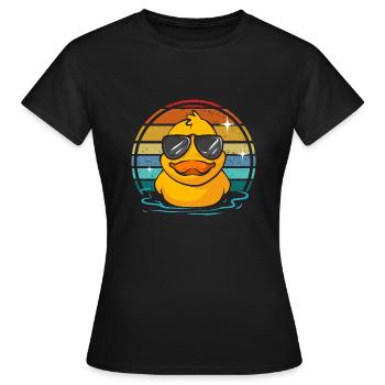 Canard en caoutchouc Canard en caoutchouc - T-shirt Femme - noir - Devant - AI Model Female 172 dark (172cm)