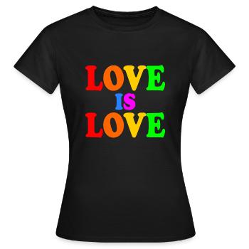 Love is love - T-shirt Femme - noir - Devant - AI Model Female 172 dark (172cm)