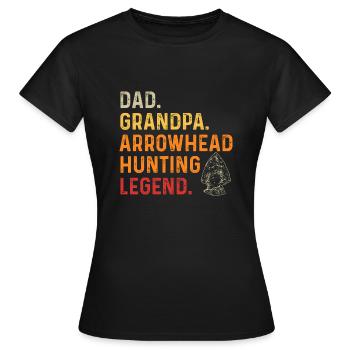 Arrowhead Hunting Arrowhead Collector - Women's T-Shirt - black - Front - AI Model Female 172 dark (172cm)