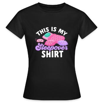 Soirée pyjama pyjama soirée pyjama - T-shirt Femme - noir - Devant - AI Model Female 172 dark (172cm)