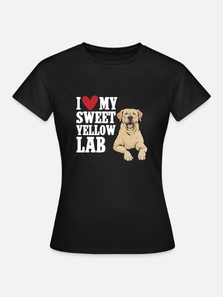 Gelber Labrador Retriever - Frauen T-Shirt - Schwarz