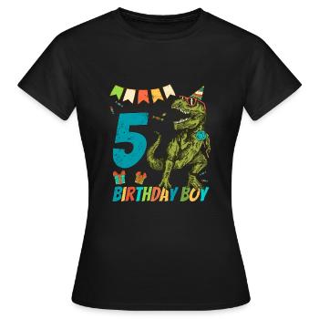 5 ans fête d'anniversaire pour enfants - T-shirt Femme - noir - Devant - AI Model Female 172 dark (172cm)