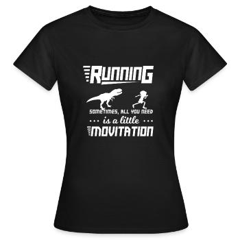 Cadeau de course à pied en cours d'exécution - T-shirt Femme - noir - Devant - AI Model Female 172 dark (172cm)