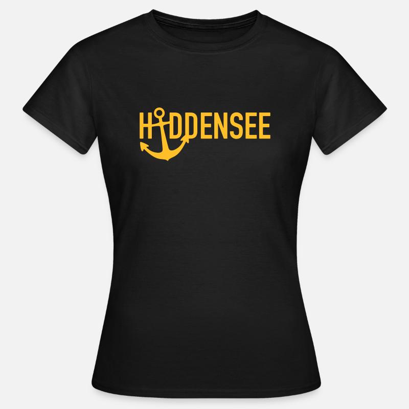 Hiddensee mein Anker - Frauen T-Shirt - Schwarz