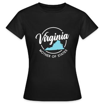 Mutter Virginia Design für stolze Virginier - Frauen T-Shirt - Schwarz - Vorne - AI Model Female 172 dark (172cm)