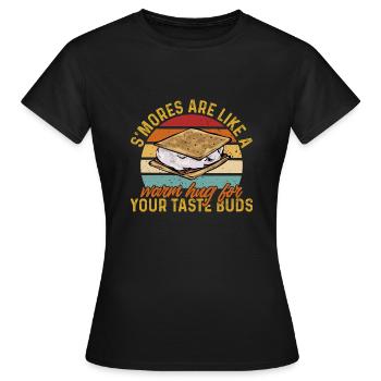 S'more Campfire Marshmallow Camping - T-shirt Femme - noir - Devant - AI Model Female 172 dark (172cm)