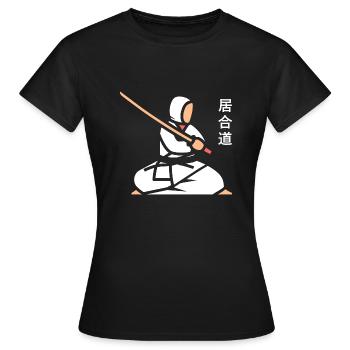 iaido - T-shirt Femme - noir - Devant - AI Model Female 172 dark (172cm)