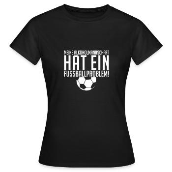 Fussball Mannschaft Sauftour - Frauen T-Shirt - Schwarz - Vorne - AI Model Female 172 dark (172cm)