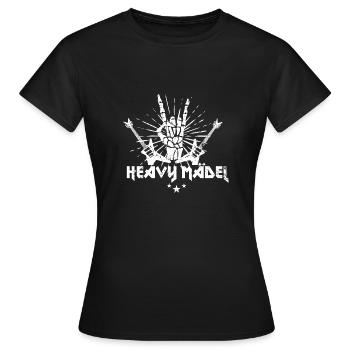 Heavy girl for a heavy metal fan - Women's T-Shirt - black - Front - AI Model Female 172 dark (172cm)