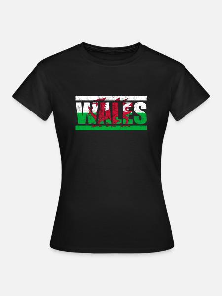 Wales - Frauen T-Shirt - Schwarz
