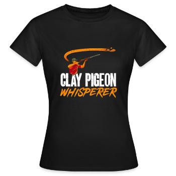 Trapschießen Skeet Tontaubenschießen - Frauen T-Shirt - Schwarz - Vorne - AI Model Female 172 dark (172cm)