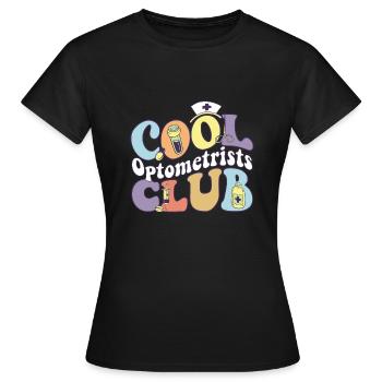 Club des optométristes cool Ophtalmologiste ophtalmologue - T-shirt Femme - noir - Devant - AI Model Female 172 dark (172cm)