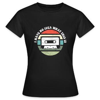 I Have No Idea What This Is 70s 80s Throwback - Women's T-Shirt - black - Front - AI Model Female 172 dark (172cm)