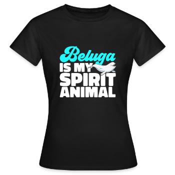Weißwal Beluga Wal - Frauen T-Shirt - Schwarz - Vorne - AI Model Female 172 dark (172cm)