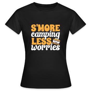 S'more Campfire Marshmallow Camping - T-shirt Femme - noir - Devant - AI Model Female 172 dark (172cm)