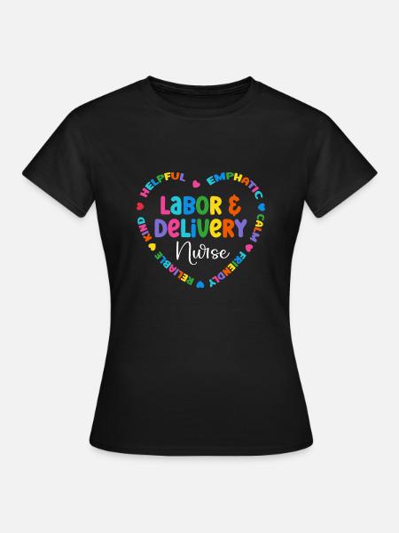 Krankenschwester Baby Entbindungsschwester - Frauen T-Shirt - Schwarz