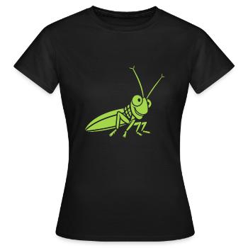 Sauterelle - T-shirt Femme - noir - Devant - AI Model Female 172 dark (172cm)