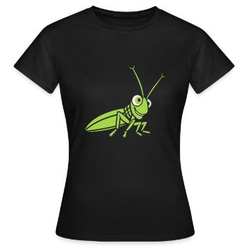 Sauterelle - T-shirt Femme - noir - Devant - AI Model Female 172 dark (172cm)