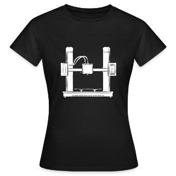 3D Drucker 3D Druck - Frauen T-Shirt - Schwarz - Vorne - AI Model Female 172 dark (172cm)