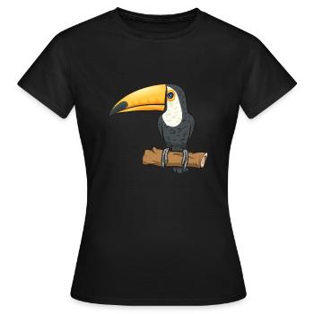 Toucan Bird Rainforest - Women's T-Shirt - black - Front - AI Model Female 172 dark (172cm)