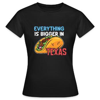 Conception de tortilla texane pour les fiers Texans - T-shirt Femme - noir - Devant - AI Model Female 172 dark (172cm)