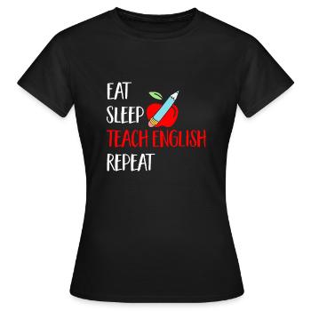 Lehrkraft Englisch Zweitsprache Fremdsprache - Frauen T-Shirt - Schwarz - Vorne - AI Model Female 172 dark (172cm)