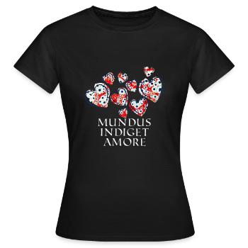 Mundus Indiget Amore E 260 - T-shirt Femme - noir - Devant - AI Model Female 172 dark (172cm)