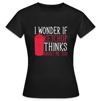 Ketchup Ketchup à la tomate - T-shirt Femme - noir - Devant - AI Model Female 172 dark (172cm)