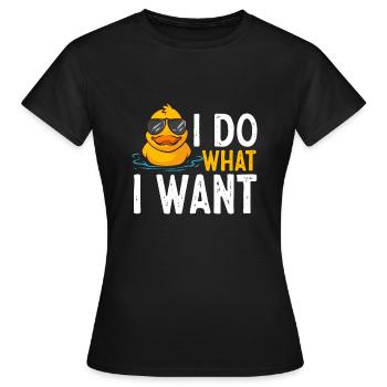 Canard en caoutchouc Canard en caoutchouc - T-shirt Femme - noir - Devant - AI Model Female 172 dark (172cm)