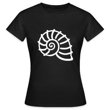 shell - Women's T-Shirt - black - Front - AI Model Female 172 dark (172cm)