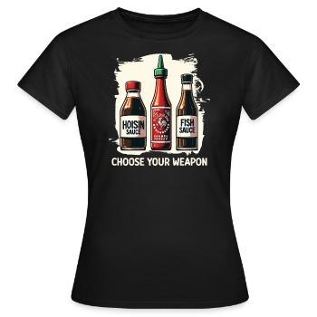 Sauces Pho amusantes - T-shirt Femme - noir - Devant - AI Model Female 172 dark (172cm)