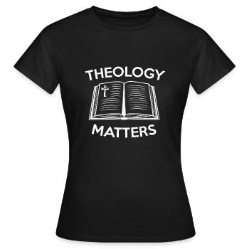 La théologie compte théologien École biblique chrétienne - T-shirt Femme - noir - Devant - AI Model Female 172 dark (172cm)
