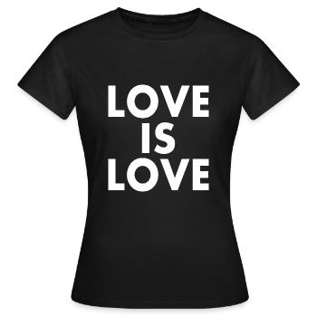 Love is love - T-shirt Femme - noir - Devant - AI Model Female 172 dark (172cm)