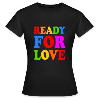 Ready for love - Frauen T-Shirt - Schwarz - Vorne - AI Model Female 172 dark (172cm)