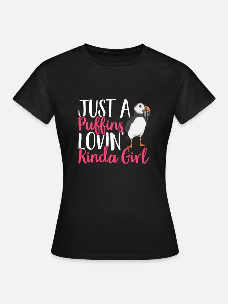 Papageientaucher Puffin Alkenvögel Lunde - Dame-T-shirt - sort