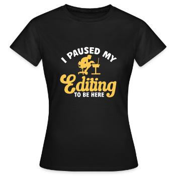 Video Editor Filmemacher Videofilmer - Frauen T-Shirt - Schwarz - Vorne - AI Model Female 172 dark (172cm)