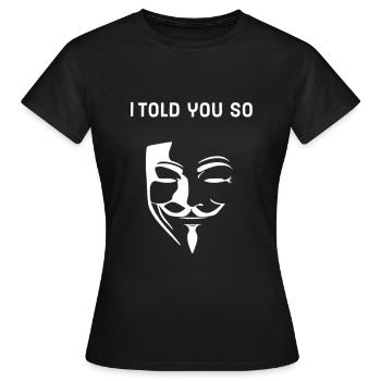 ANONYMOUS - Women's T-Shirt - black - Front - AI Model Female 172 dark (172cm)