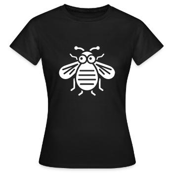 Fliegen - Frauen T-Shirt - Schwarz - Vorne - AI Model Female 172 dark (172cm)
