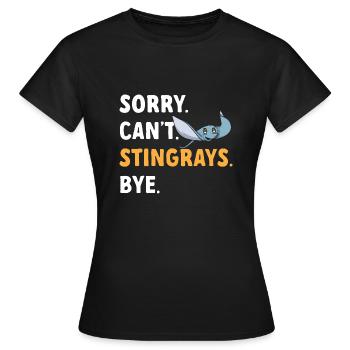 Raies pastenagues, raies manta, raies océaniques, raies - T-shirt Femme - noir - Devant - AI Model Female 172 dark (172cm)