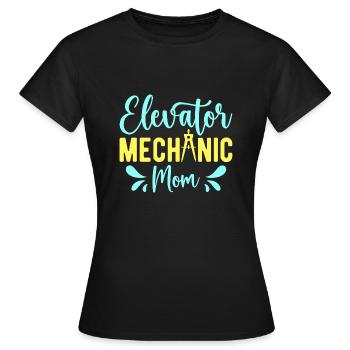Elevator Mechanic - Elevator Mechanic Mom - Women's T-Shirt - black - Front - AI Model Female 172 dark (172cm)