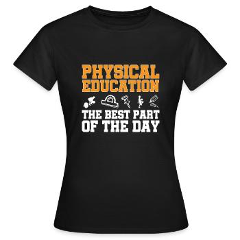Professeur d’éducation physique Professeur d’éducation physique - T-shirt Femme - noir - Devant - AI Model Female 172 dark (172cm)